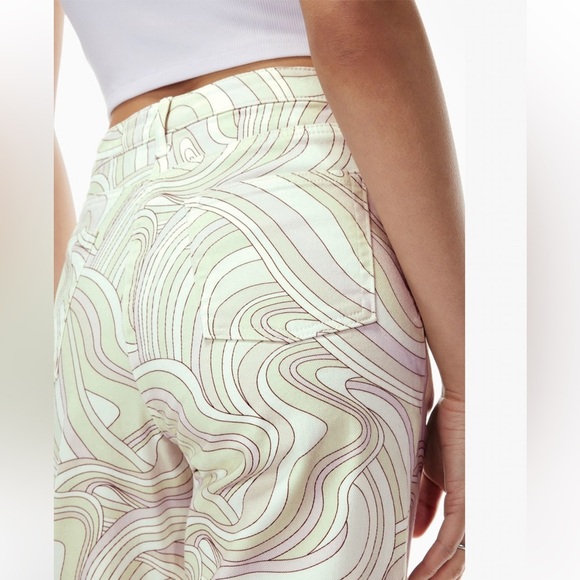 WILFRED Free Vera Pant Printed High Waisted Twill Pants Soft Swirls Neutral - 8 - Picture 4 of 16